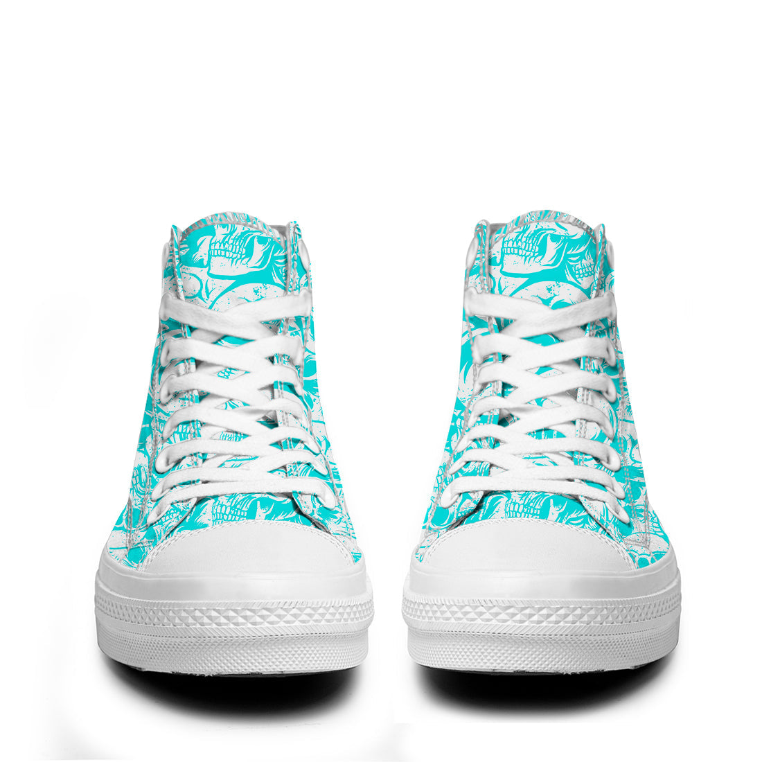 Resalta tu estilo con las zapatillas de lona de caña media Skeleton para hombre y mujer