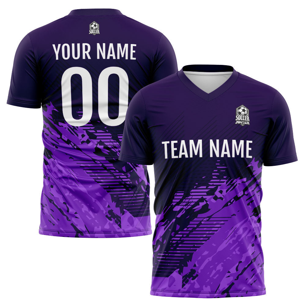 Uniforme de fútbol personalizado & camiseta para niños y adultos & conjunto personalizado & camiseta morada