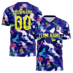 Conjunto personalizado de camiseta de fútbol para niños y adultos & color azul marino