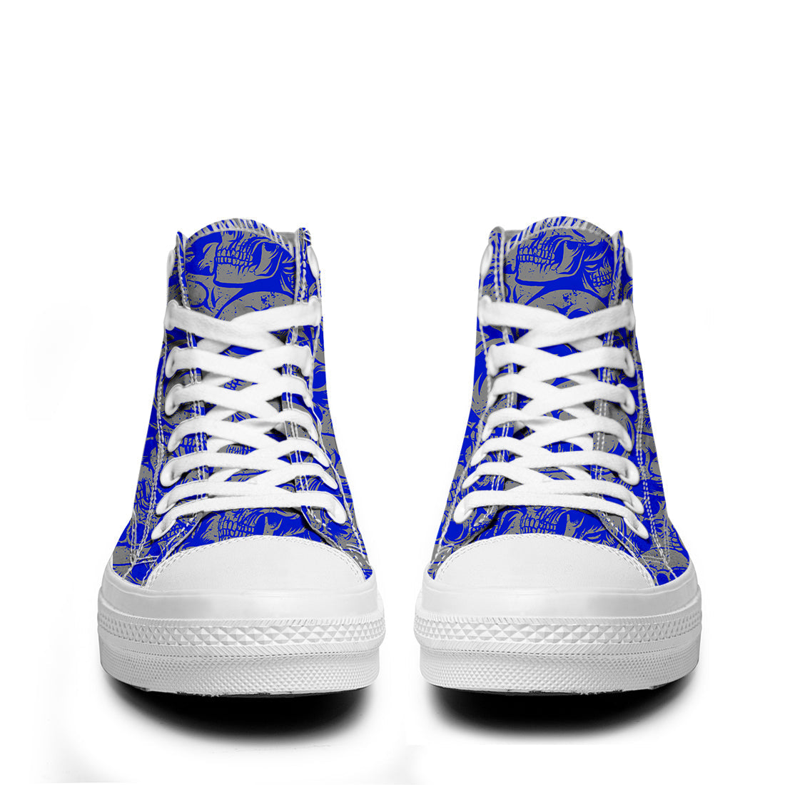 Resalta tu estilo con las zapatillas de lona de caña media Skeleton para hombre y mujer