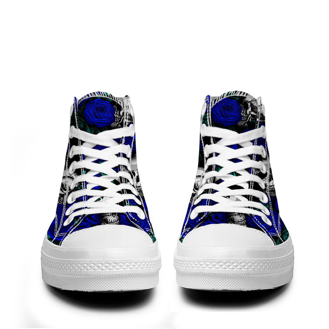 Resalta tu estilo con las zapatillas de lona de caña media Skeleton para hombre y mujer
