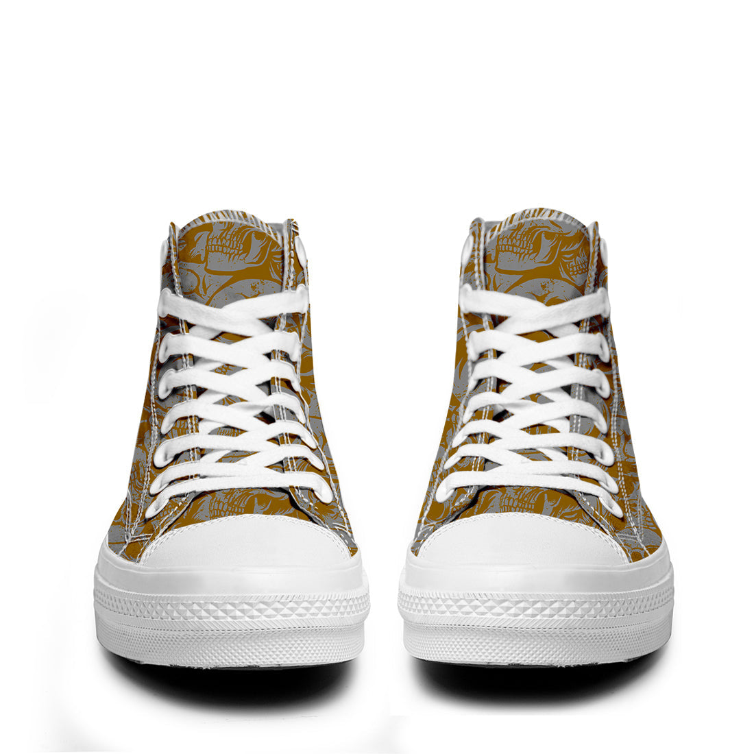Resalta tu estilo con las zapatillas de lona de caña media Skeleton para hombre y mujer