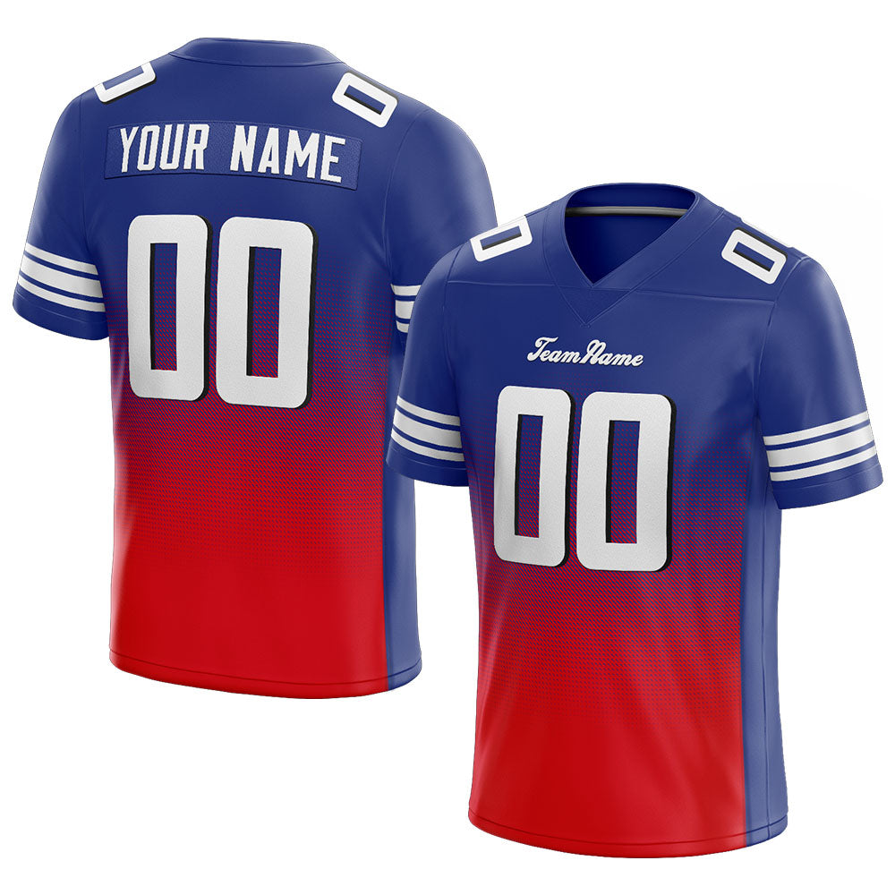 custom authentic gradient fashion football jersey gold-purple-white mesh