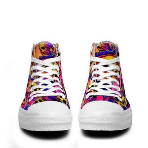 Resalta tu estilo con las zapatillas de lona de caña media Skeleton para hombre y mujer