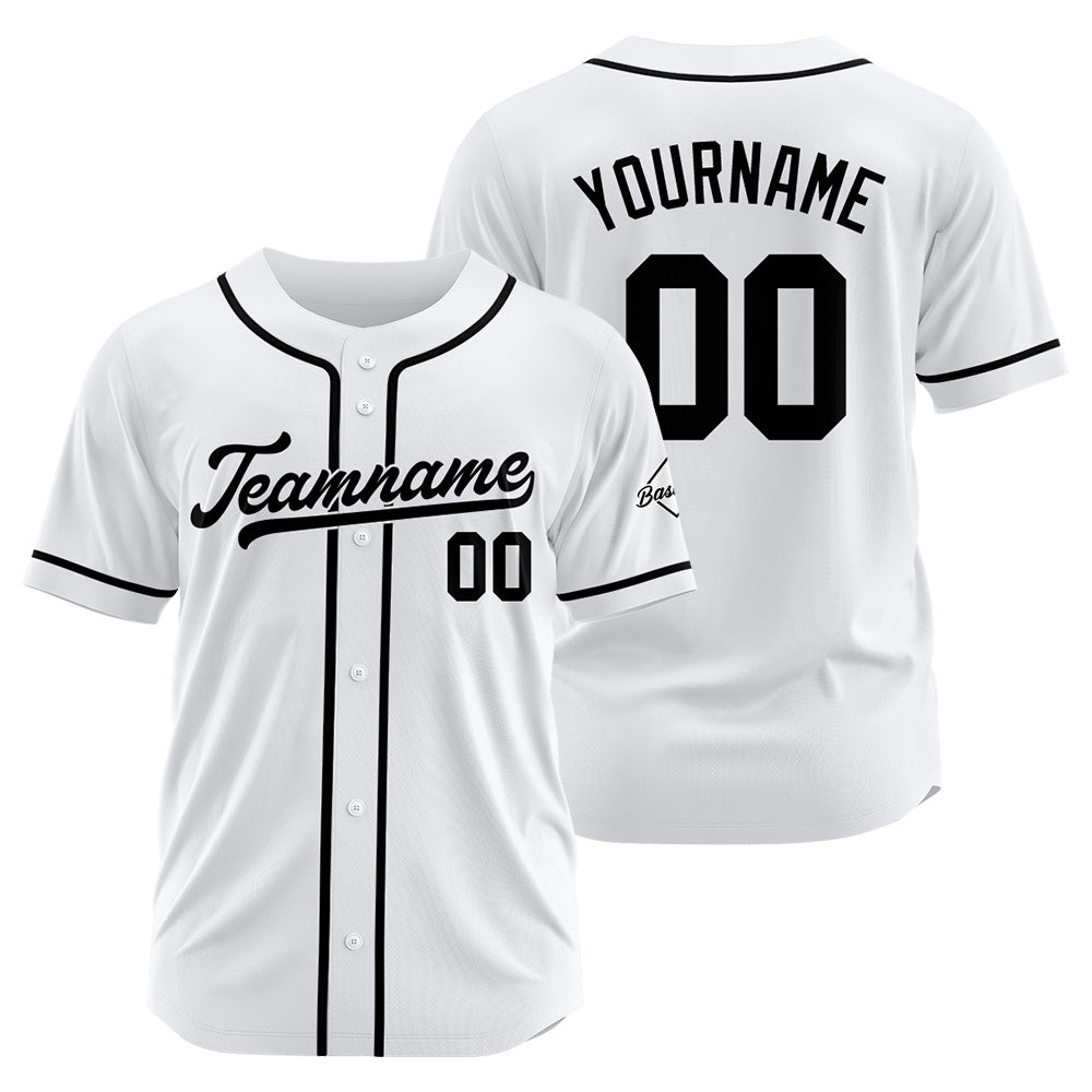 Camiseta de béisbol personalizada con diseño bordado & estilo hip hop & color blanco y negro