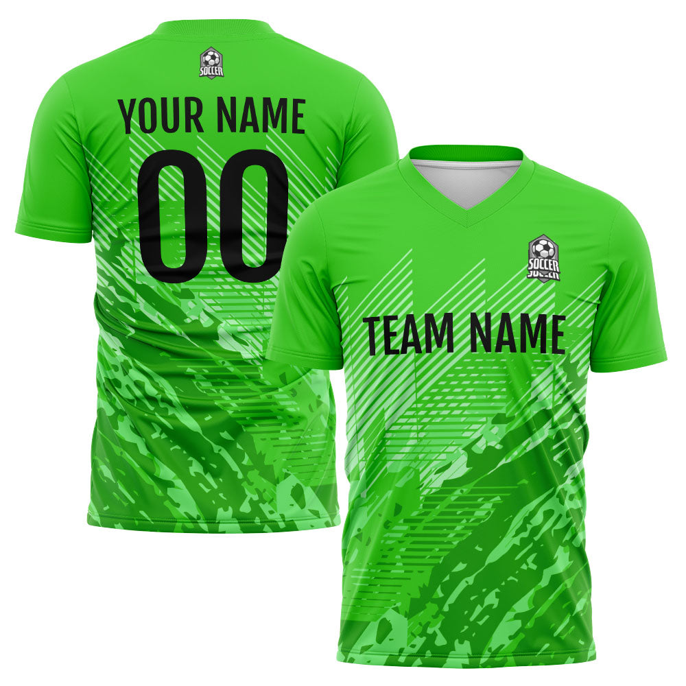 Uniforme de fútbol personalizado para niños y adultos & conjunto personalizado de camiseta verde