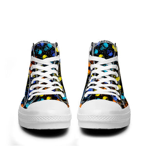 Resalta tu estilo con las zapatillas de lona de caña media Skeleton para hombre y mujer