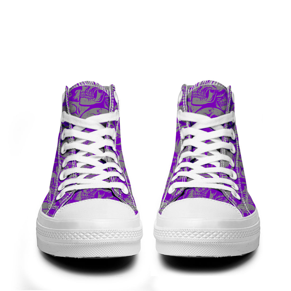 Resalta tu estilo con las zapatillas de lona de caña media Skeleton para hombre y mujer