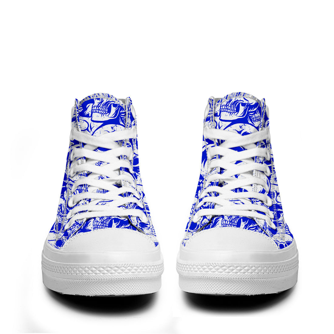 Resalta tu estilo con las zapatillas de lona de caña media Skeleton para hombre y mujer