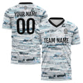 Uniforme de fútbol personalizado para niños y adultos & conjunto personalizado & camiseta azul claro & fondo de pantalla