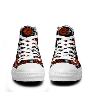Resalta tu estilo con las zapatillas de lona de caña media Skeleton para hombre y mujer
