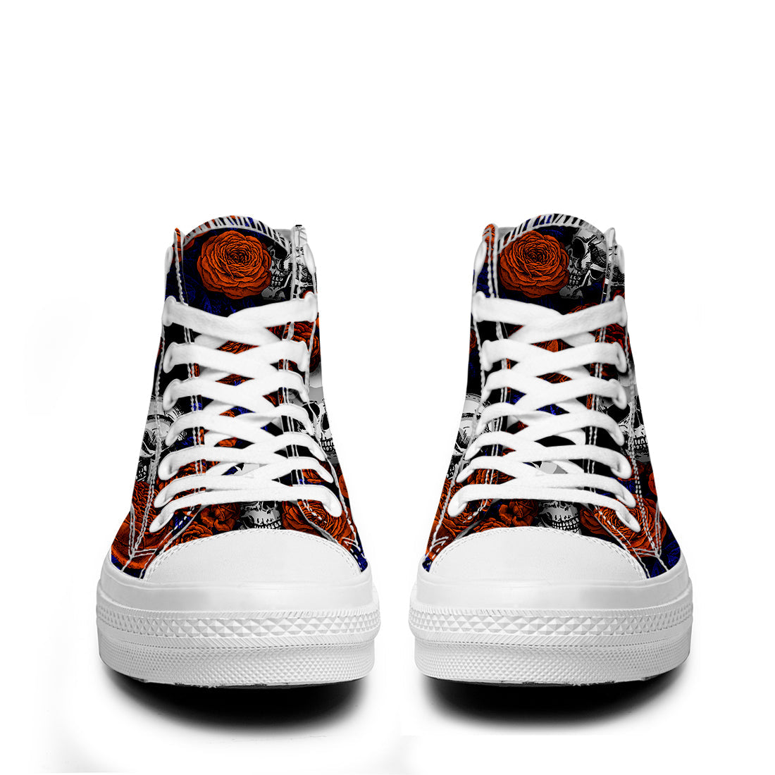 Resalta tu estilo con las zapatillas de lona de caña media Skeleton para hombre y mujer