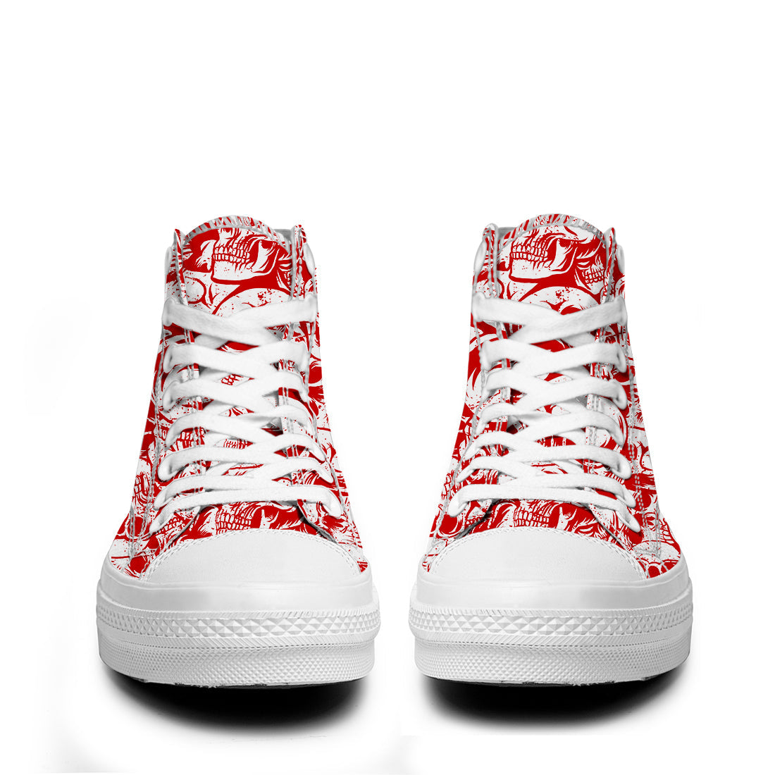 Resalta tu estilo con las zapatillas de lona de caña media Skeleton para hombre y mujer
