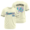 Camiseta de béisbol color crema personalizada con diseño bordado Camisetas de béisbol de hip hop personalizadas