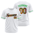 Camiseta de béisbol blanca personalizada con diseño bordado Camisetas de béisbol de hip hop personalizadas