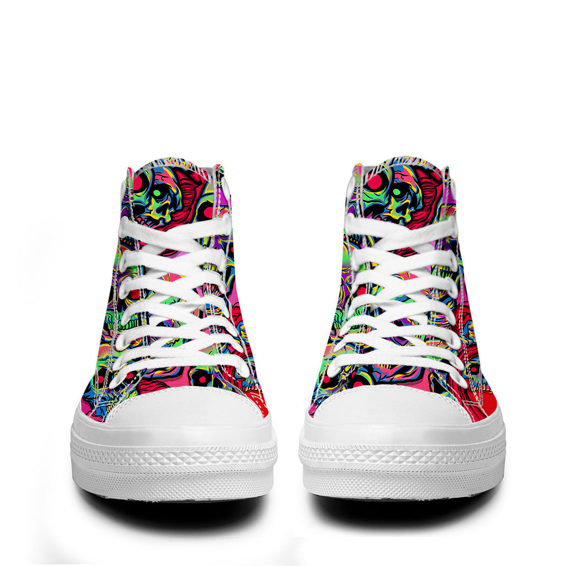Resalta tu estilo con las zapatillas de lona de caña media Skeleton para hombre y mujer