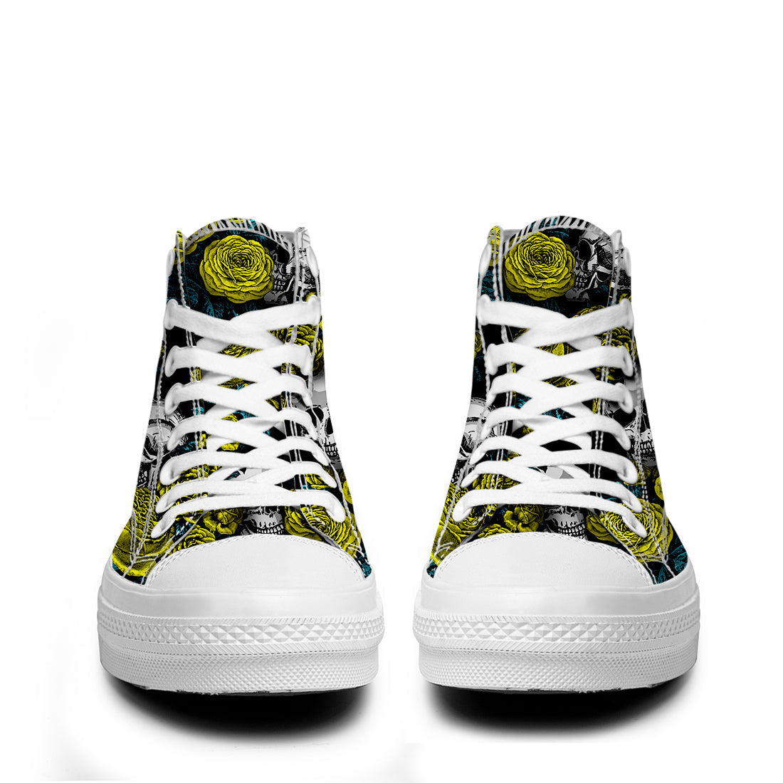 Resalta tu estilo con las zapatillas de lona de caña media Skeleton para hombre y mujer