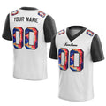 customized authentic tie dye football jersey white black mesh