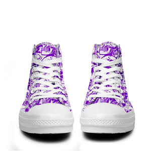 Resalta tu estilo con las zapatillas de lona de caña media Skeleton para hombre y mujer