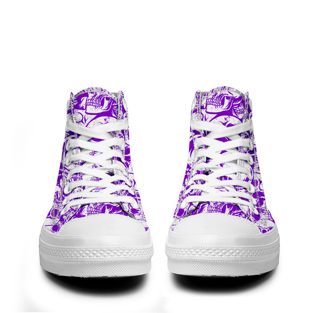 Resalta tu estilo con las zapatillas de lona de caña media Skeleton para hombre y mujer