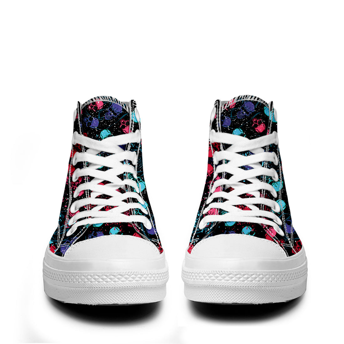 Resalta tu estilo con las zapatillas de lona de caña media Skeleton para hombre y mujer