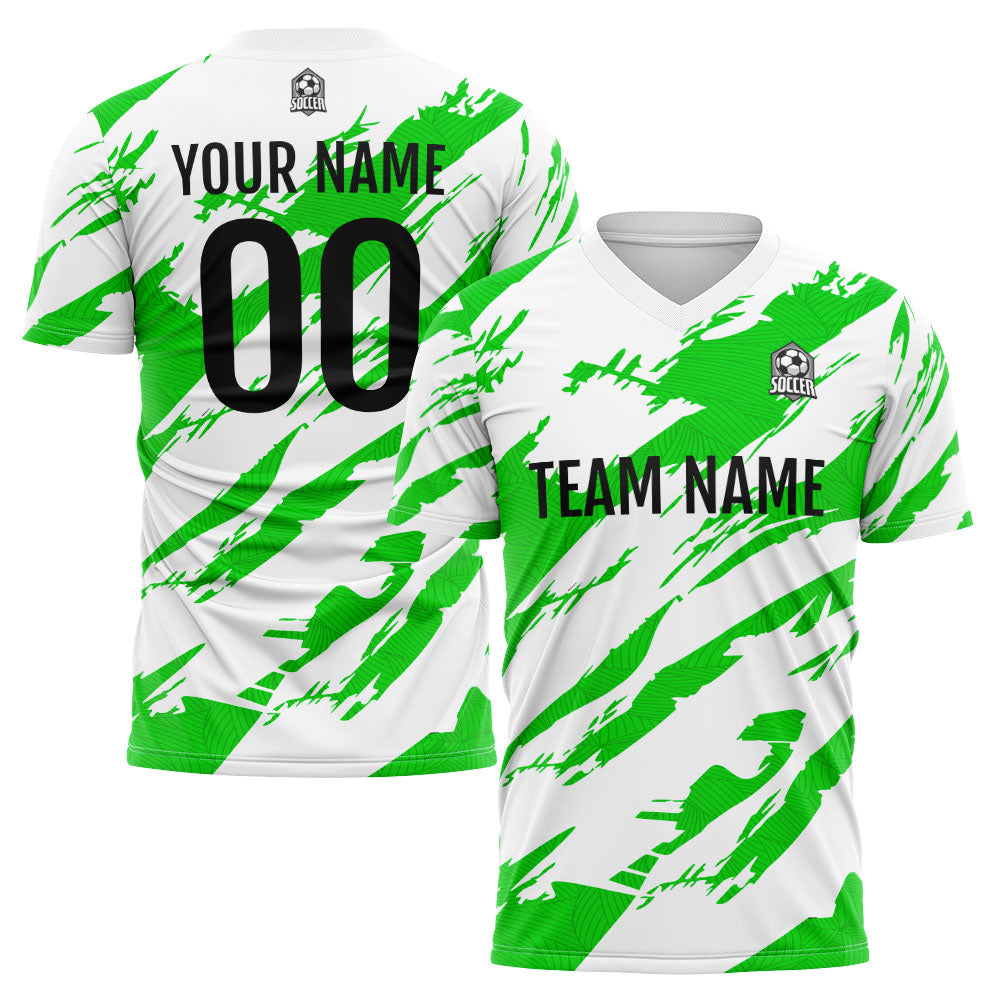 Uniforme de fútbol personalizado para niños y adultos & camiseta usada & verde y blanca