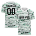 Uniforme de fútbol personalizado para niños y adultos & conjunto personalizado & camiseta verde claro & papel tapiz