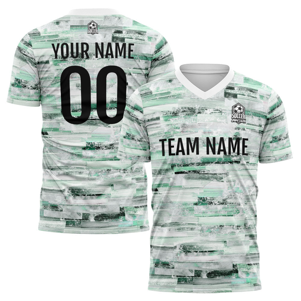 Uniforme de fútbol personalizado para niños y adultos & conjunto personalizado & camiseta verde claro & papel tapiz