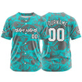Camiseta de béisbol personalizada para hombres mujeres ni?os y jóvenes con bordados y estampados en azul claro y gris