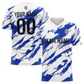 Uniforme de fútbol personalizado para niños y adultos & camiseta & conjunto personalizado & color azul marino y blanco