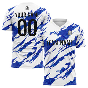 Uniforme de fútbol personalizado para niños y adultos & camiseta & conjunto personalizado & color azul marino y blanco