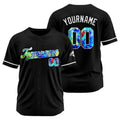 Camisetas de béisbol negras personalizadas con diseño bordado y estilo hip hop