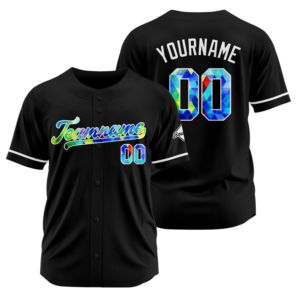 Camisetas de béisbol negras personalizadas con diseño bordado y estilo hip hop