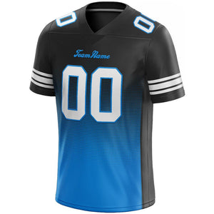 custom authentic gradient fashion football jersey aqua-black-white