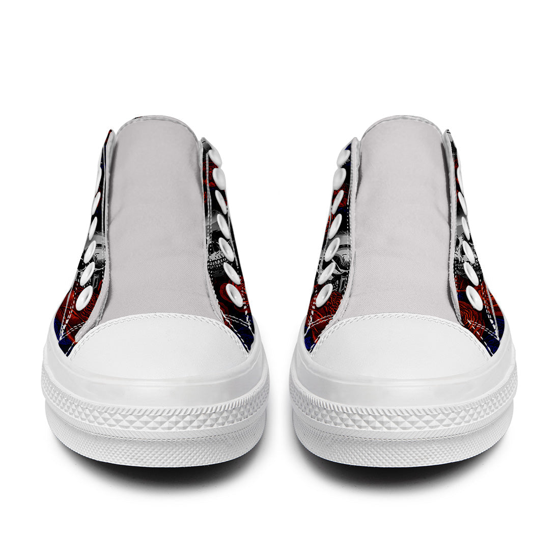 Resalta tu estilo con las zapatillas bajas de lona Skeleton para hombre y mujer