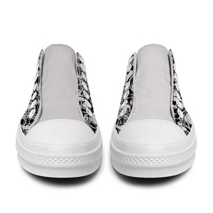 Resalta tu estilo con las zapatillas bajas de lona Skeleton para hombre y mujer