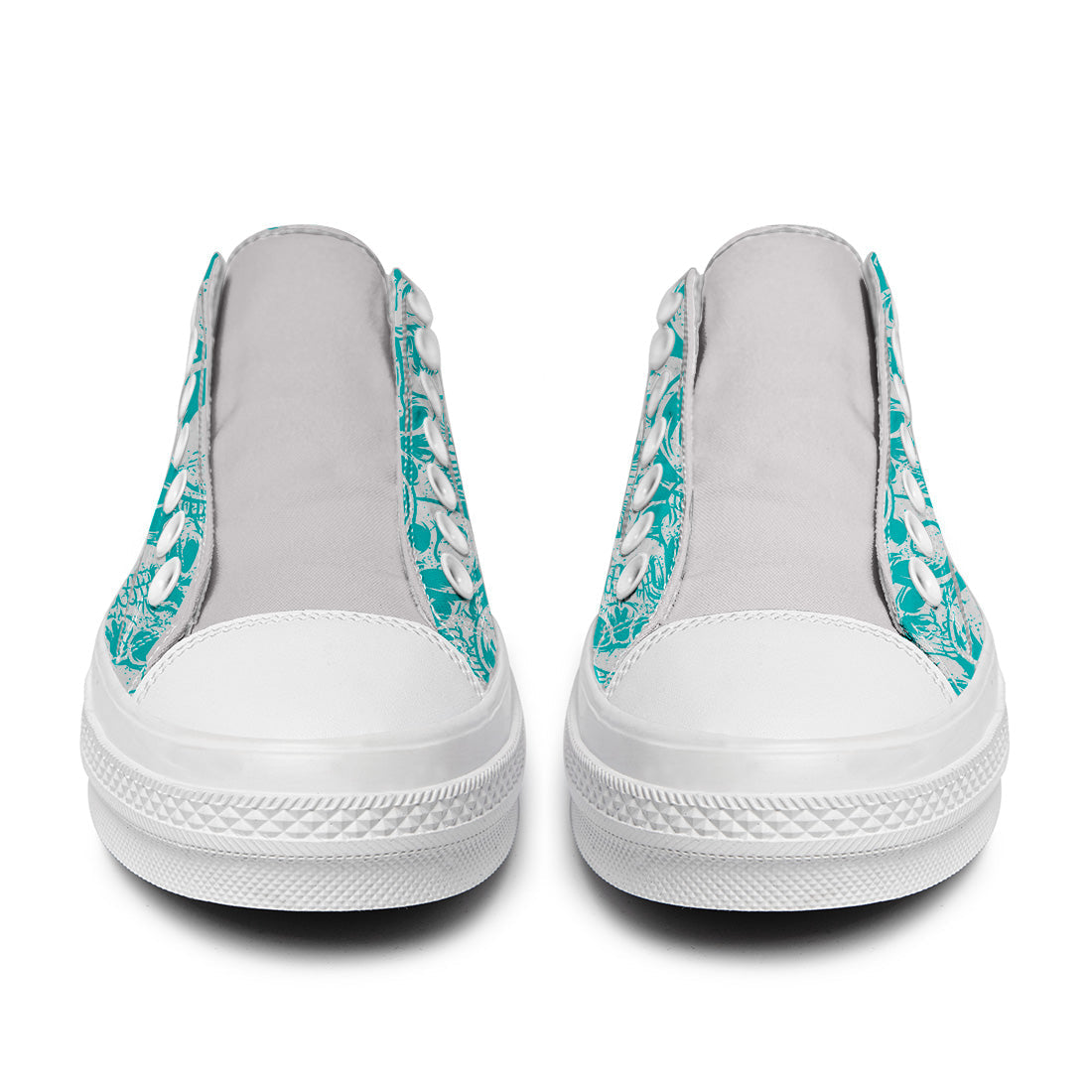 Resalta tu estilo con las zapatillas bajas de lona Skeleton para hombre y mujer