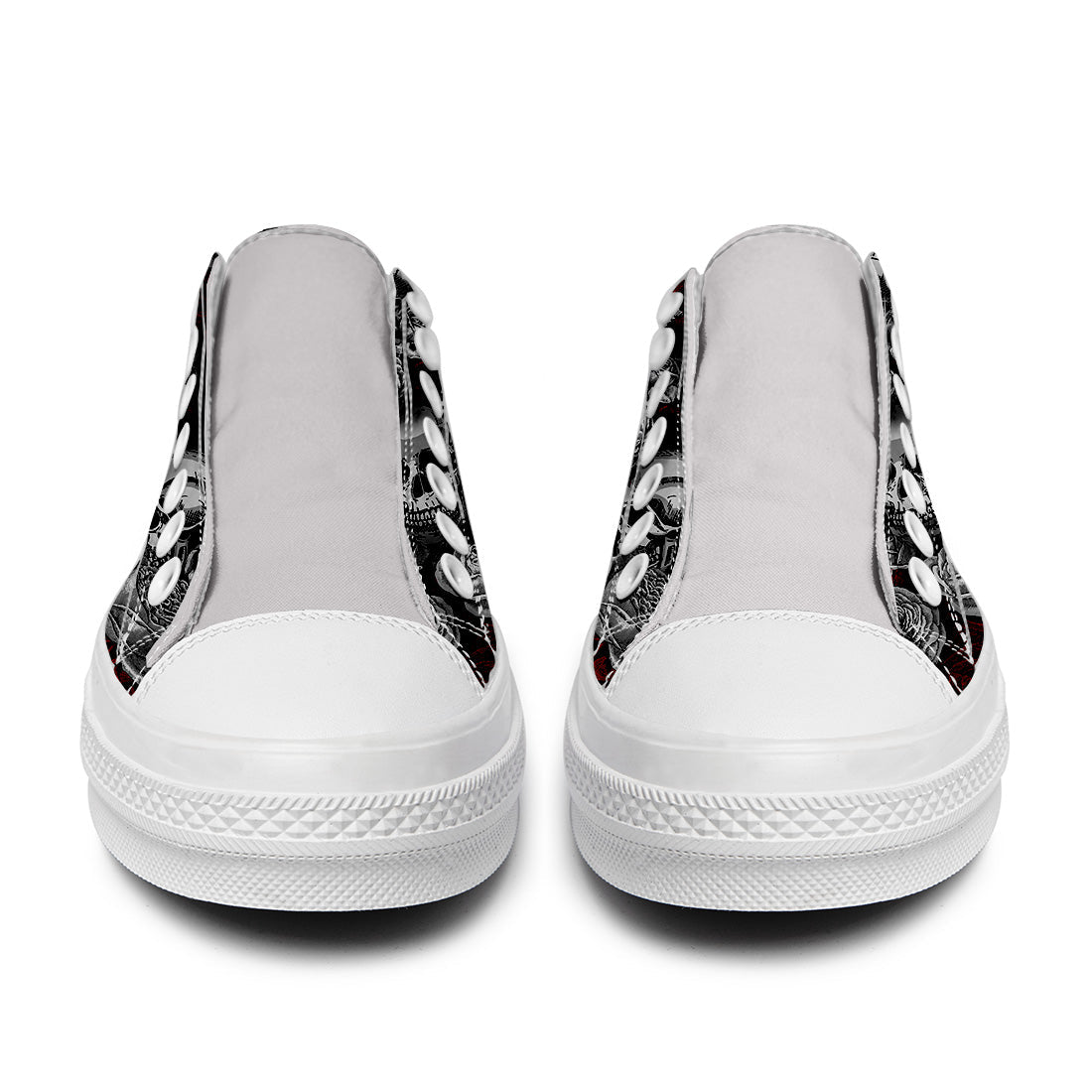 Resalta tu estilo con las zapatillas bajas de lona Skeleton para hombre y mujer