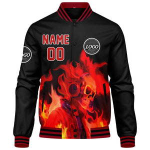 Chaqueta universitaria personalizada estilo Letterman para hombres-mujeres y jóvenes-color negro