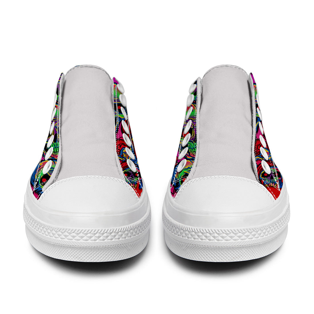 Resalta tu estilo con las zapatillas bajas de lona Skeleton para hombre y mujer