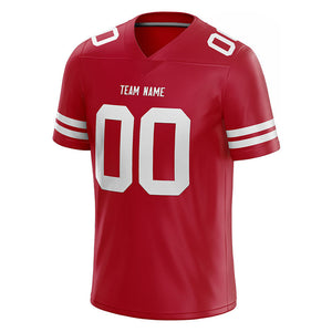 custom authentic football jersey white-red mesh