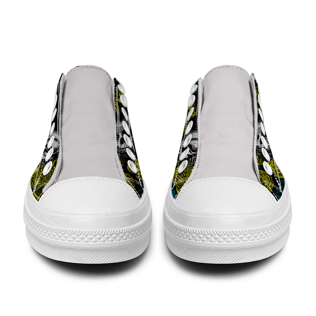 Resalta tu estilo con las zapatillas bajas de lona Skeleton para hombre y mujer