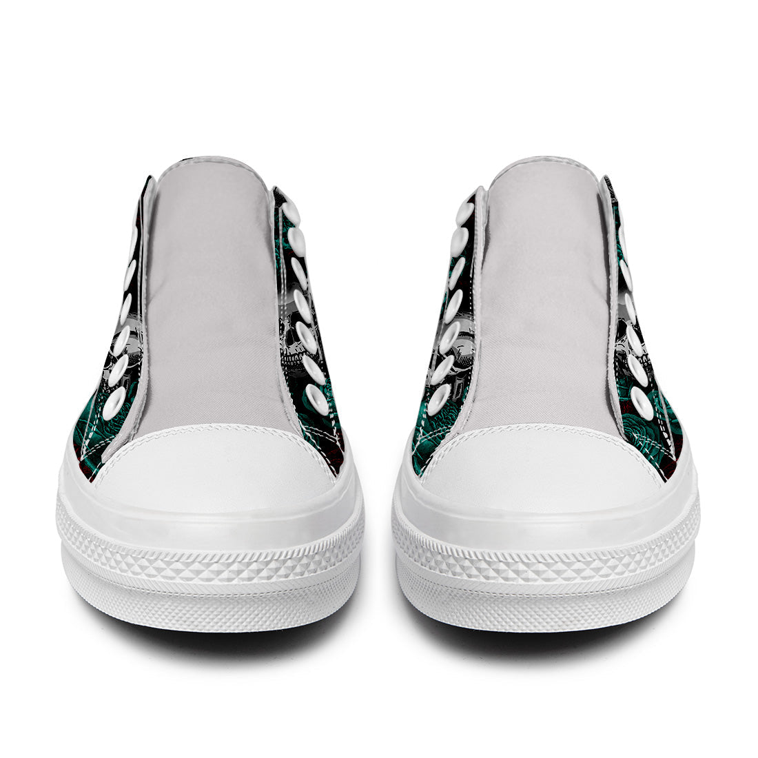Resalta tu estilo con las zapatillas bajas de lona Skeleton para hombre y mujer