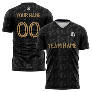 custom soccer uniform jersey kids adults personalized set jersey shirt black