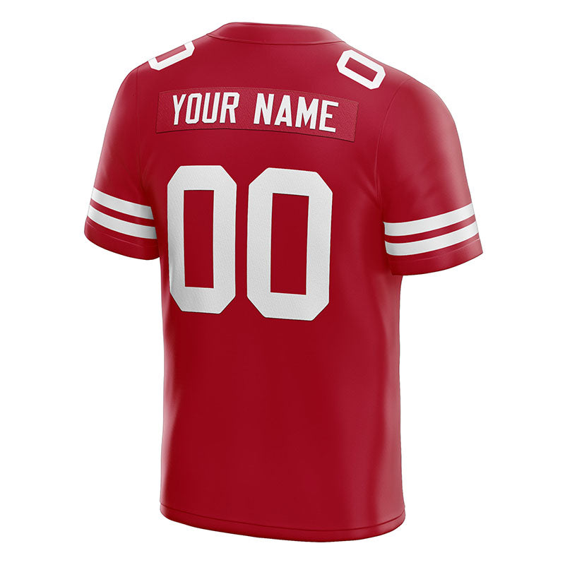 custom authentic football jersey white-red mesh