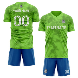 custom soccer uniform jersey kids adults personalized set jersey shirt green