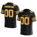 customized  authentic football jersey black gold-white mesh