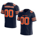 customized  authentic football jersey navy orange-white mesh