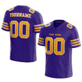 customized  authentic football jersey purple yellow-white mesh