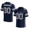 customized  authentic football jersey navy gray-white mesh
